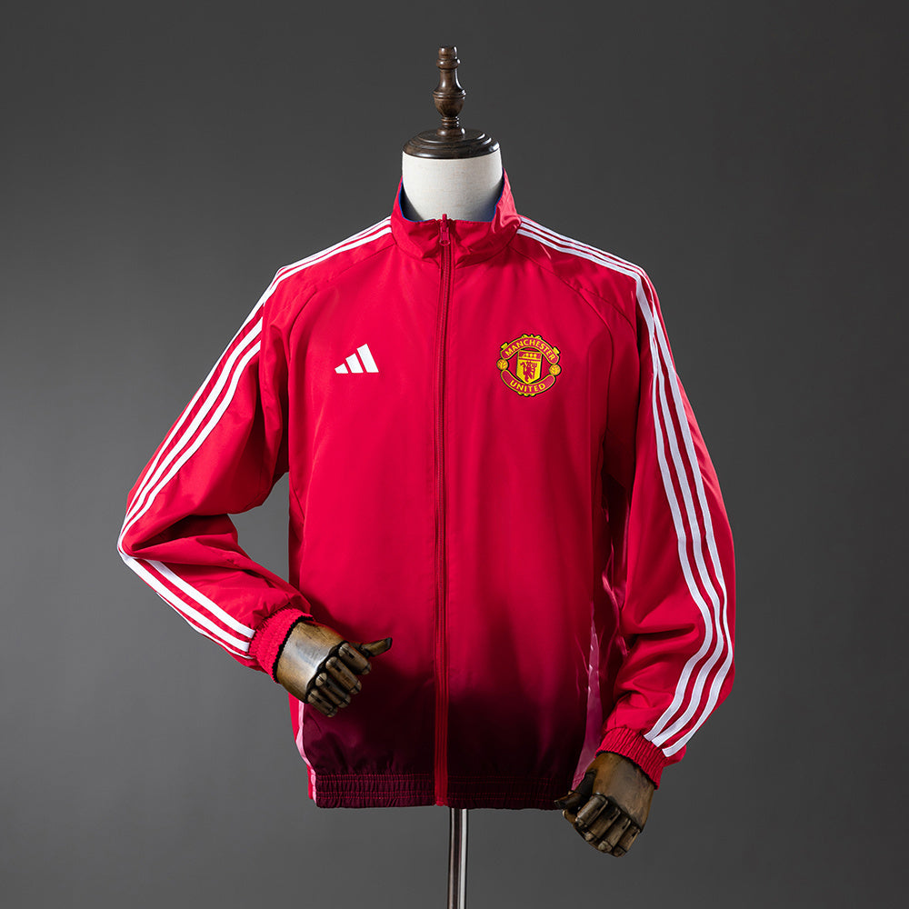 M-U Reversible Anthem Jacket Windbreaker - Black-Red detail