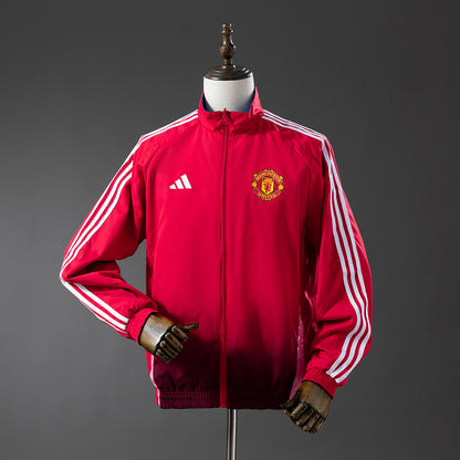 M-U Reversible Anthem Jacket Windbreaker - Black-Red detail