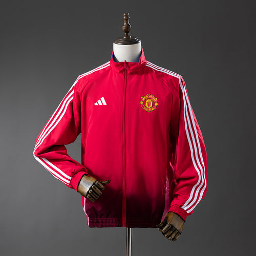 M-U Reversible Anthem Jacket Windbreaker - Black-Red detail