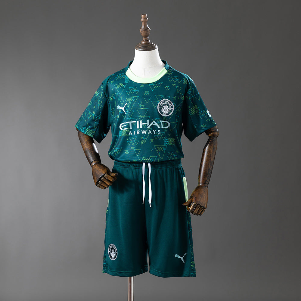 Manchester City 25-26 Fourth Away Kids Kit Jersey detail
