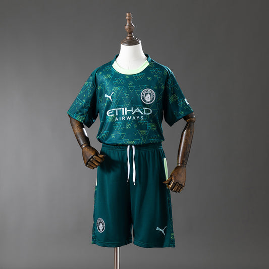 Manchester City 25-26 Fourth Away Kids Kit Jersey detail