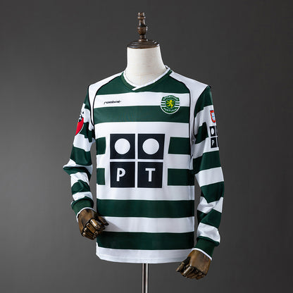 Retro Long Sleeve Sporting Lisbon 01-03 Home detail