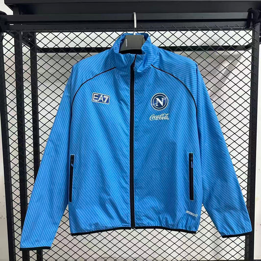 25-26 Napoli pad printed blue waterproof windbreaker detail