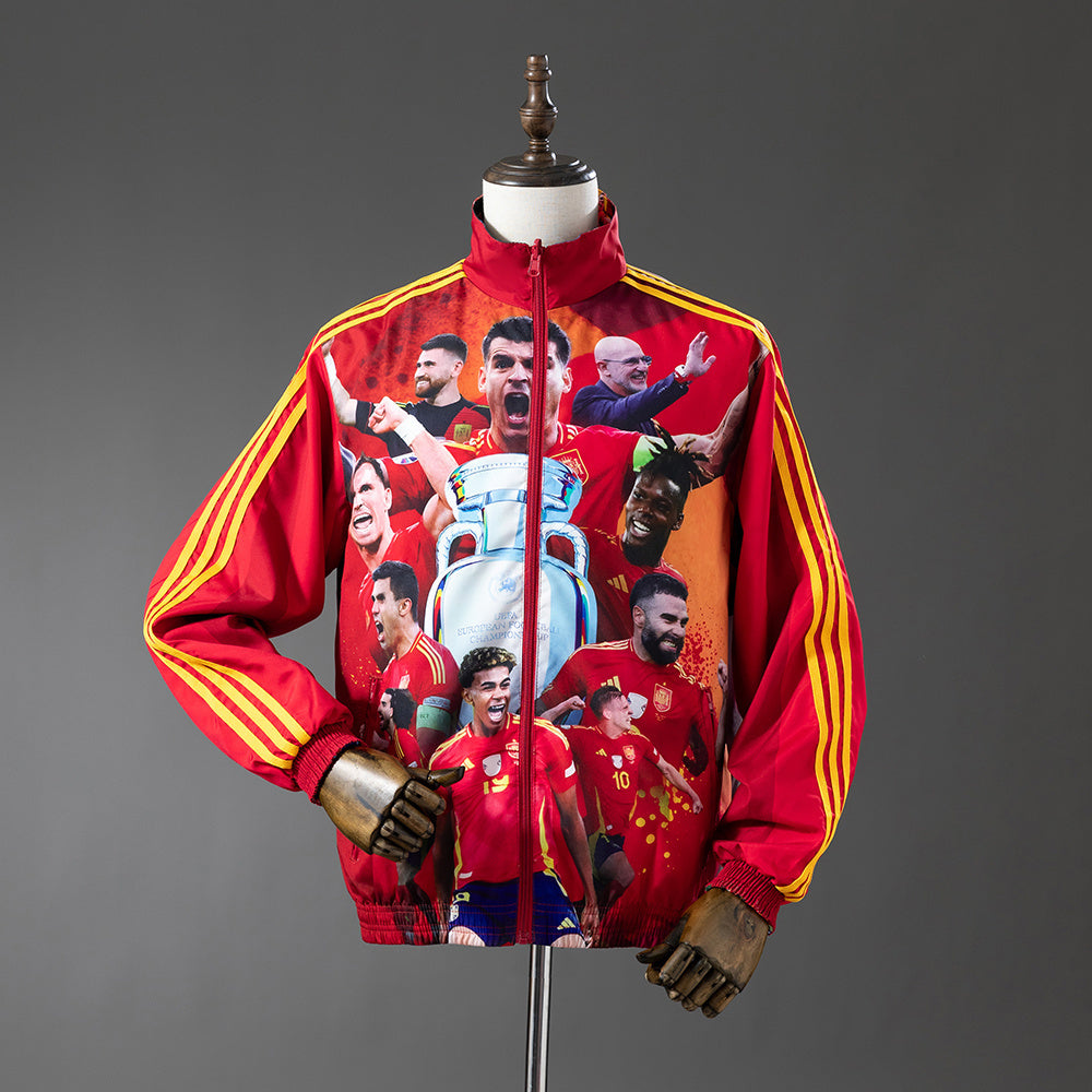 Spanish Yamal Reversible Jacket Windbreaker - Red detail