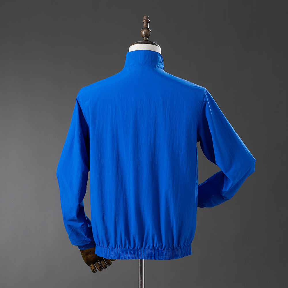French Reversible Jacket Windbreaker - White & Blue