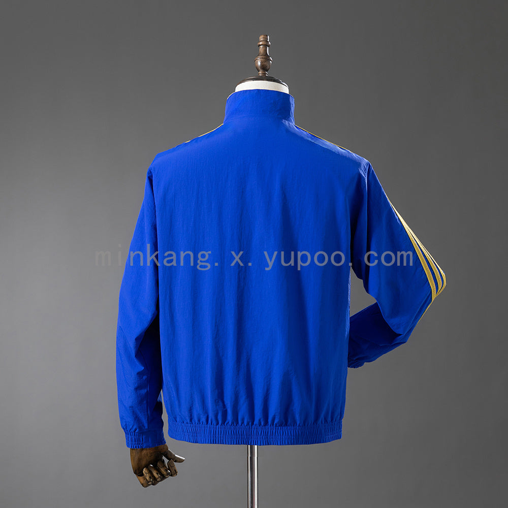 Real Madrid Reversible Jacket Windbreaker - Blue & Yellow detail
