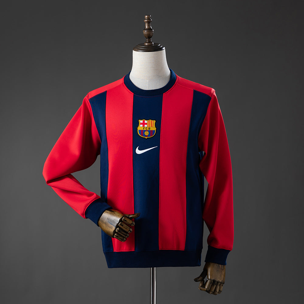Barcelona Long-sleeved Sweatshirt - Red & Blue M- detail