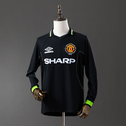 M-U 98-99 2nd Away (Champions League Edition) Long Sleeve Retro Jersey detail