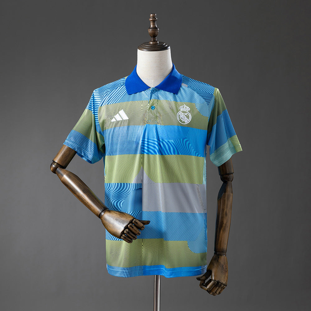 Real Madrid 25-26 POLO - Green Striped Tray