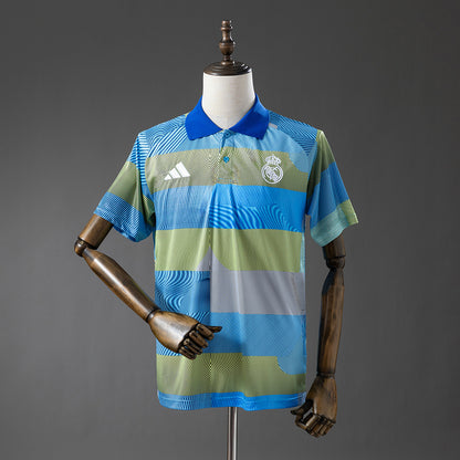 Real Madrid 25-26 POLO - Green Striped Tray