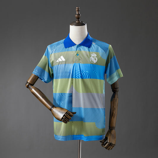 Real Madrid 25-26 POLO - Green Striped Tray