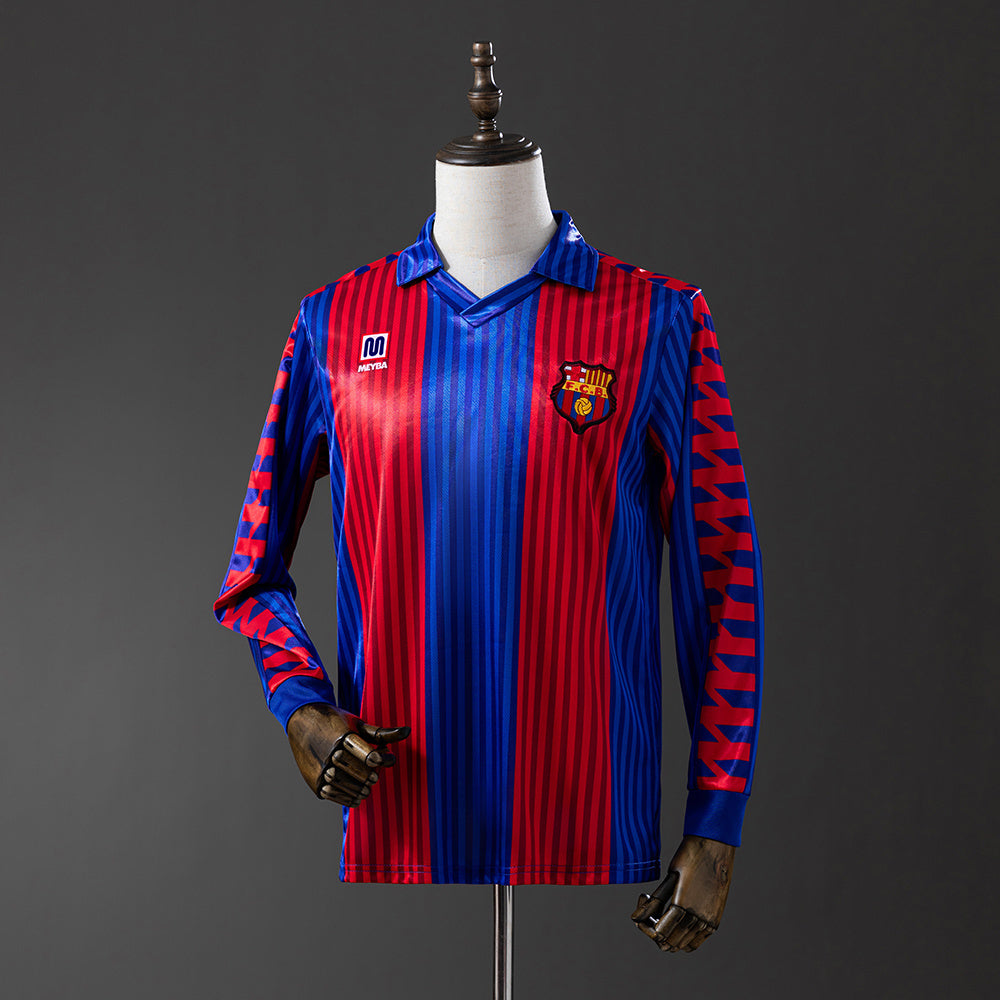Barcelona 1992 Home Long Sleeve Retro Jersey detail