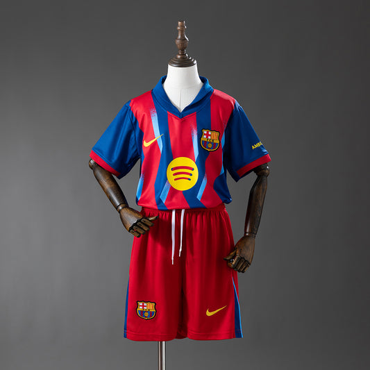 Barcelona 25-26 Fourth Away Kids Kit Jersey detail