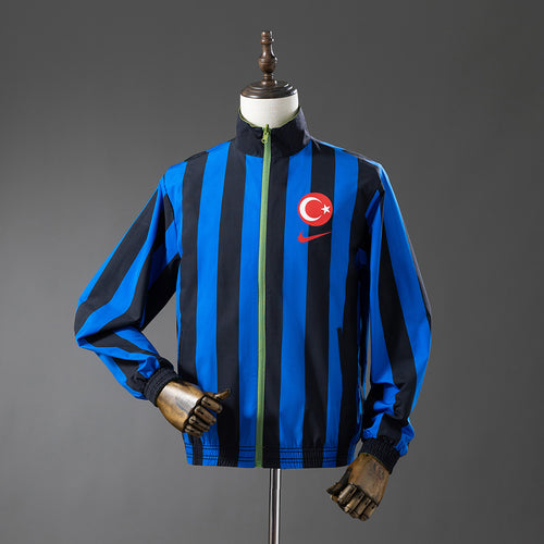 Türkiye Reversible Jacket Windbreaker - Blue & Green, detail