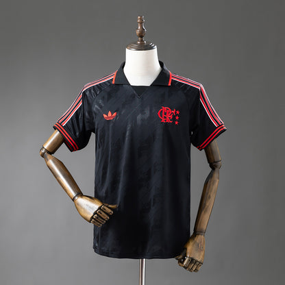 Flamengo 25-26 Lifestyler Retro - Black Jersey detail