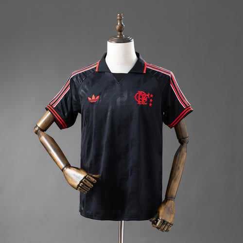Flamengo 25-26 Lifestyler Retro - Black Jersey detail