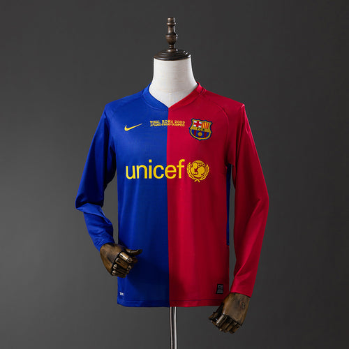 Retro long sleeves Barcelona 08-09 Champions League home detail