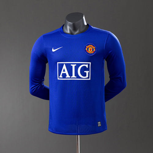 M-U 08-09 Third Away Long Sleeve Player Version Retro Jersey detail