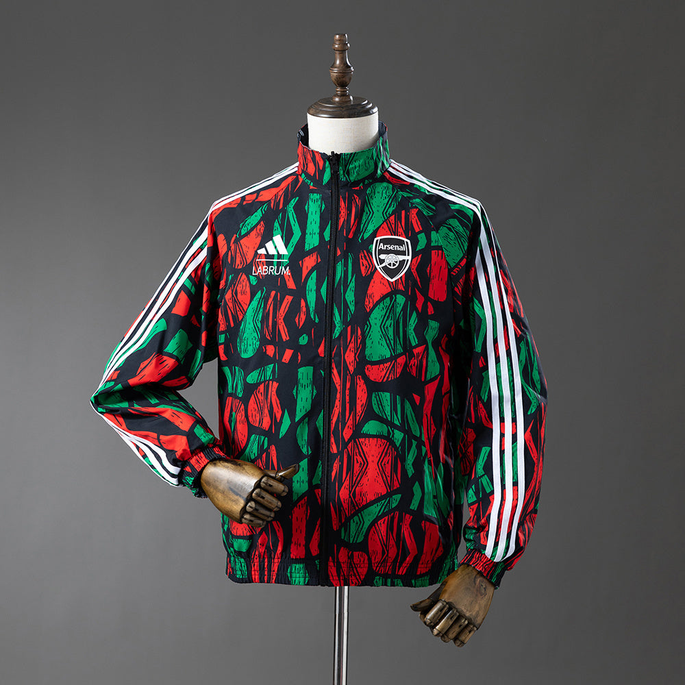 Arsenal Reversible Jacket Windbreaker - Red & Black detail