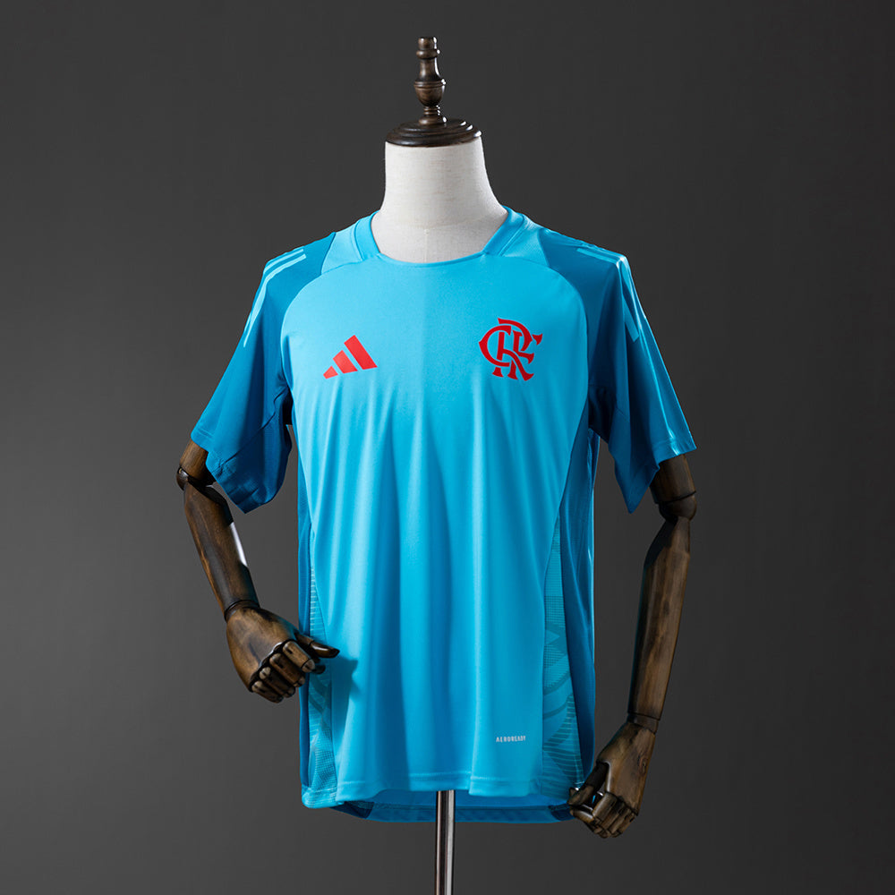 Flamengo 25-26 Training Suit Cyan Jersey detail