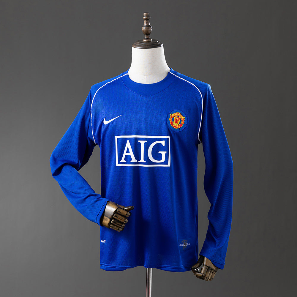 M-U 07-08 Goalkeeper Long Sleeve Retro Jersey detail