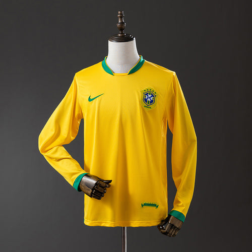 Brazil 2006 Home Long Sleeve Retro Jersey detail