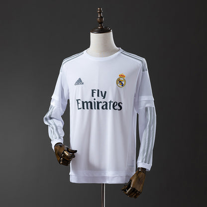 Real Madrid 15-16 Home Long Sleeve Retro Jersey detail