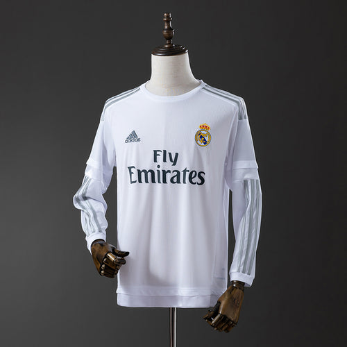 Real Madrid 15-16 Home Long Sleeve Retro Jersey detail