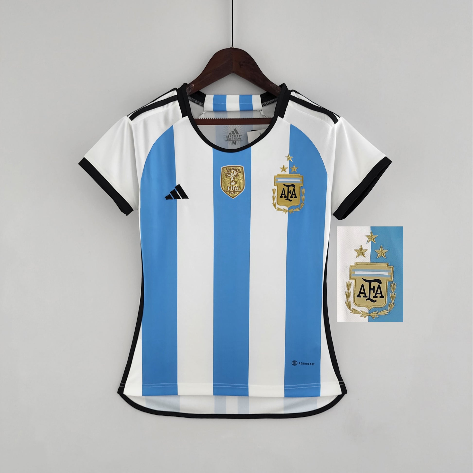 2022 Argentina 3-star World Cup jersey home detail