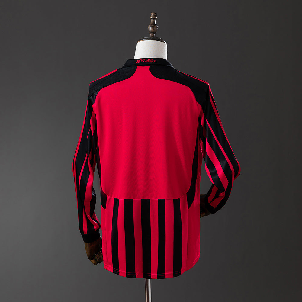 Retro Long Sleeve AC Milan 07-08 Home