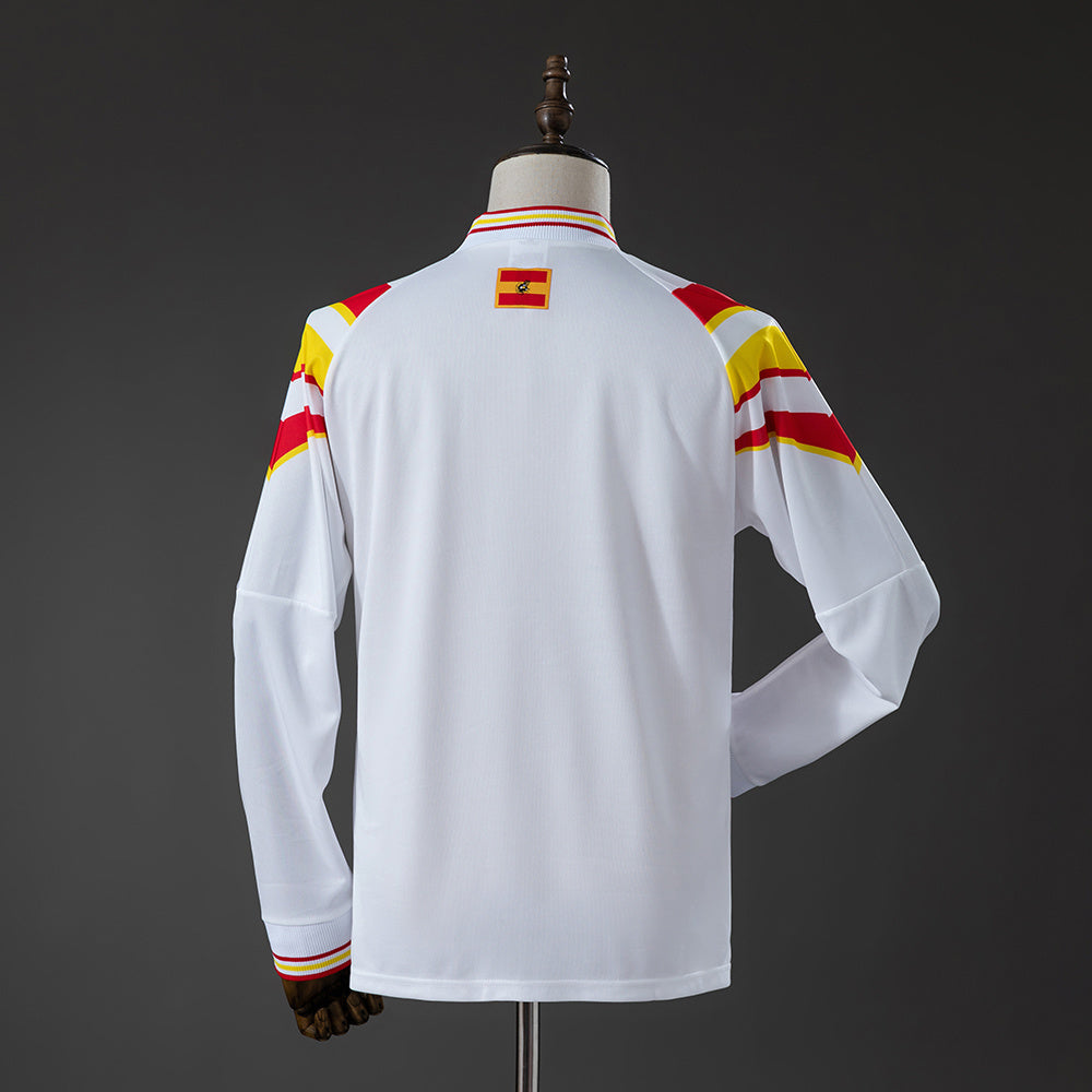 Spain 1996 Away Retro Long Sleeve Jersey detail