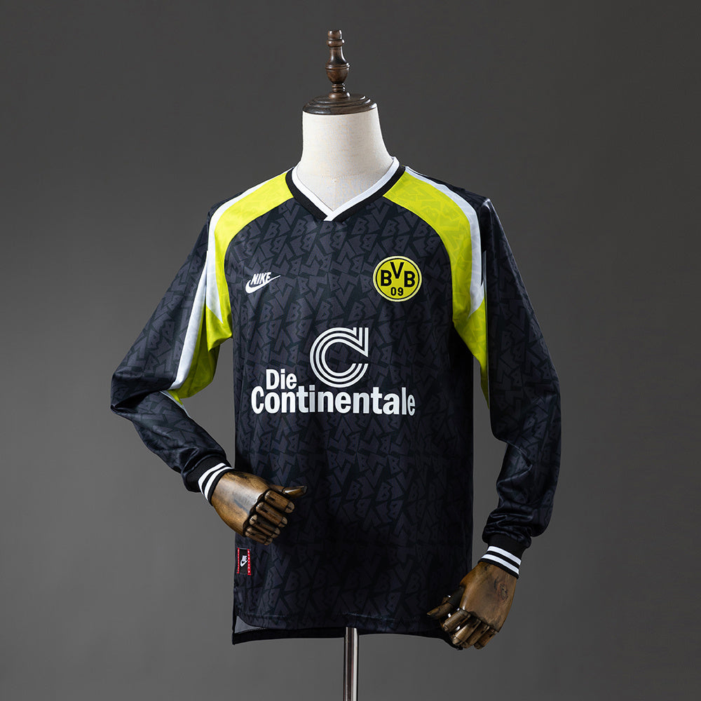 Dortmund 95-96 Away Long Sleeve Retro Jersey detail