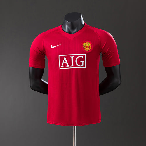 M-U 07-08 Home Player Version Retro Jersey detail