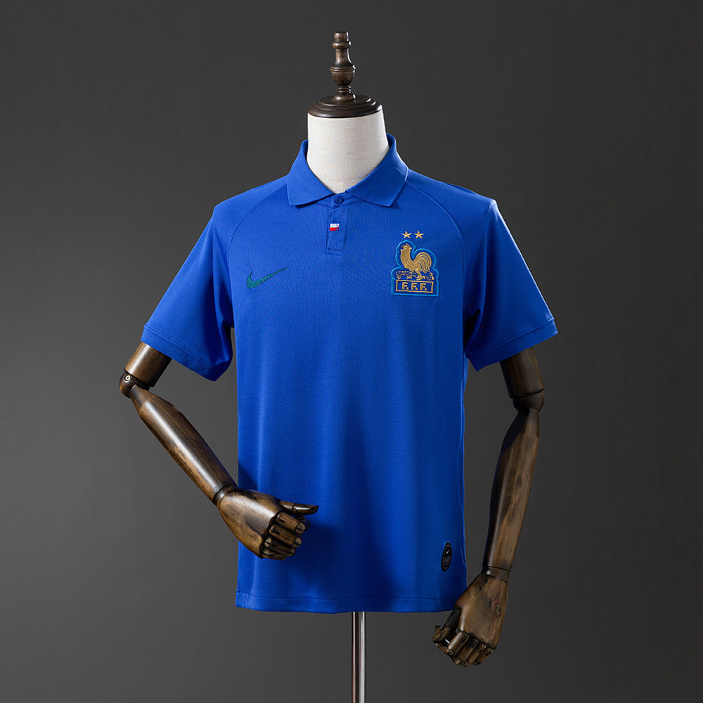 France 120th Anniversary Blue Retro Jersey detail