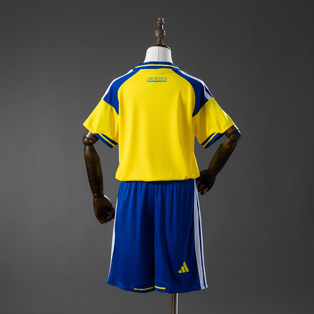 Sweden 2026 Home Kids Kit Jersey detail