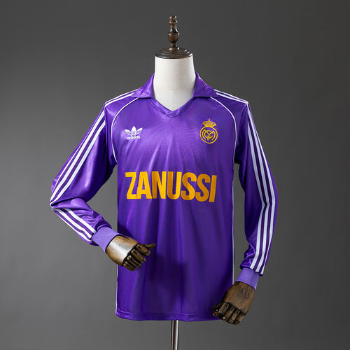 Real Madrid 84-85 Away Long Sleeve Retro Jersey detail
