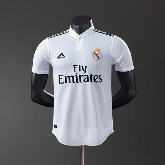 Real Madrid 18-19 Home Player Version Retro Jersey detail