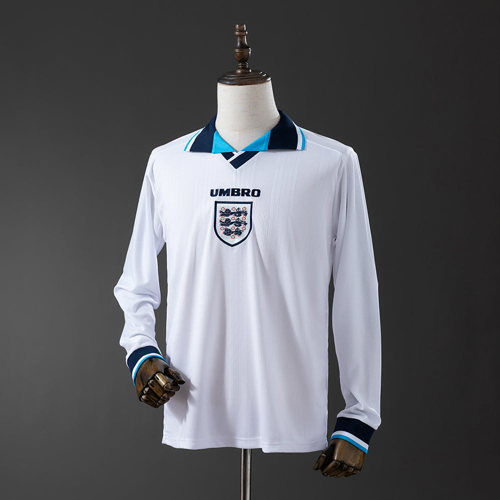 England 1996 Home Long Sleeve Retro Jersey detail