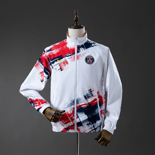 PSG Reversible Jacket Windbreaker - White & Brown detail