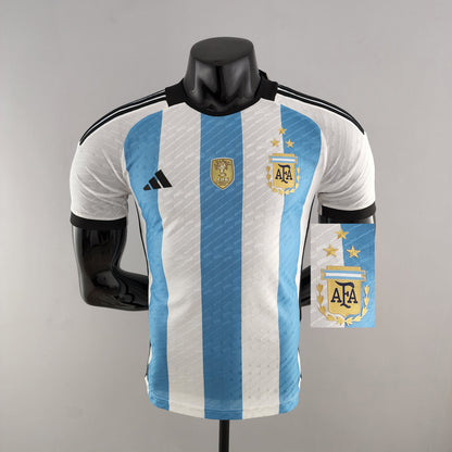 2022 Argentina 3-star World Cup jersey home detail