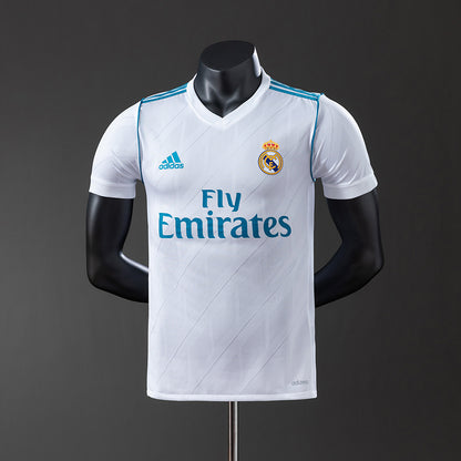 Real Madrid 17-18 Home Player Version Retro Jersey detail