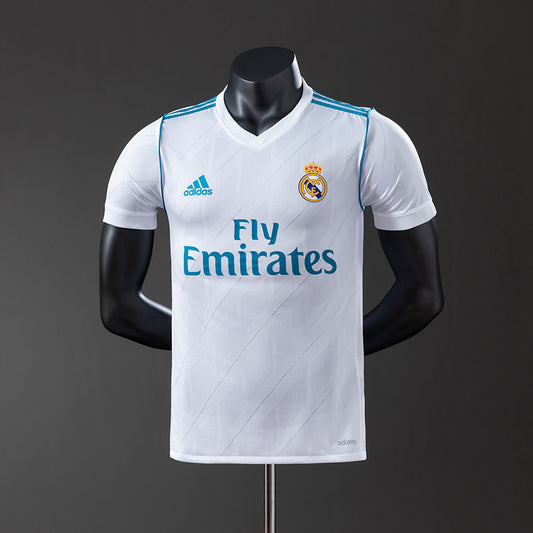 Real Madrid 17-18 Home Player Version Retro Jersey detail