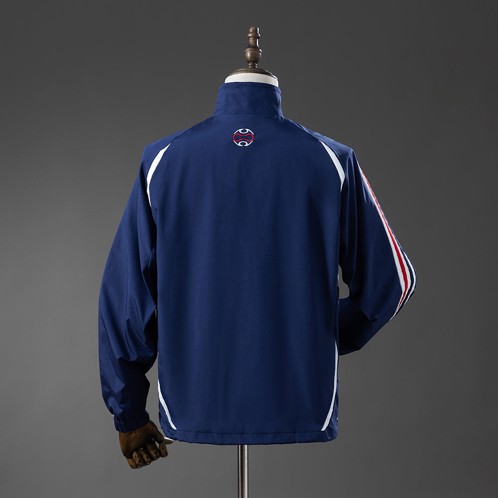 France 05-06 Retro Windbreaker - White & Blue detail