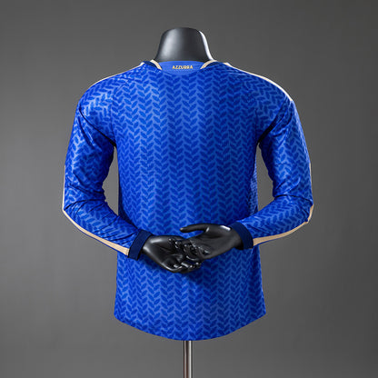 Italy 2026 Home Player Version Long-Sleeve Jersey detail