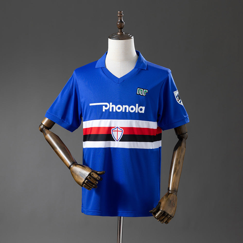 Sampdoria 84-88 Home Retro Jersey detail