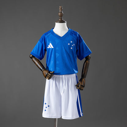 Cruzeiro 26-7 Home kids kit Jersey detail