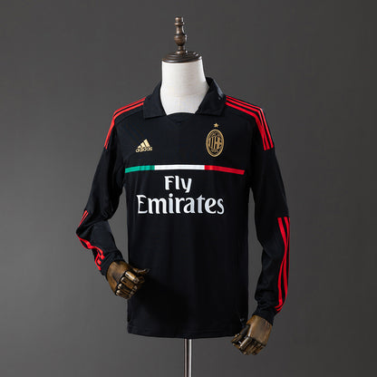 AC Milan 11-12 Away Long Sleeve Retro Jersey detail